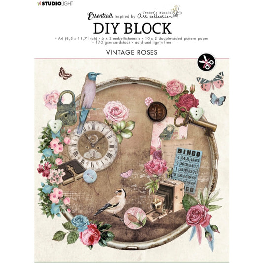 Vintage Roses DIY Block - Studio Light