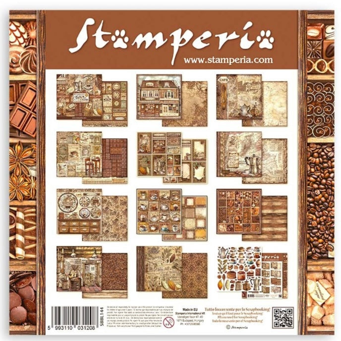 Coffee and Chocolate 12x12 Inch Paper Pack - Stamperia