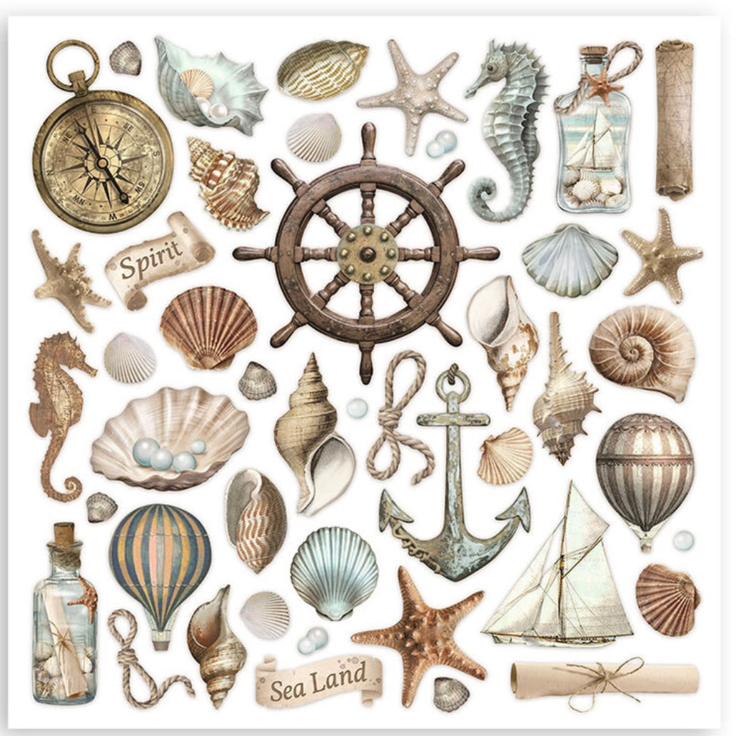 Sea Land 8x8 Inch Paper Pack - Stamperia