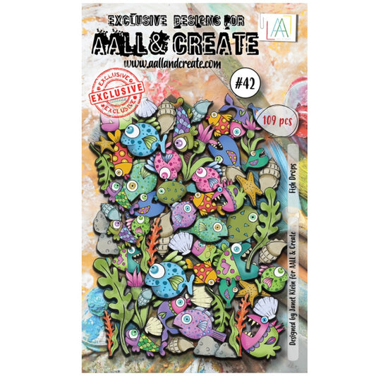 Ephemera Die-cuts Fish Drops - Aall & Create