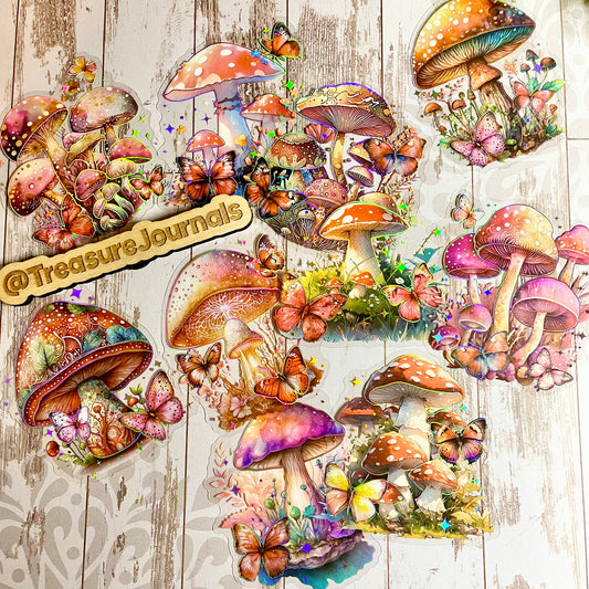 Fantasy Forest - Red - 10pc Sticker Set