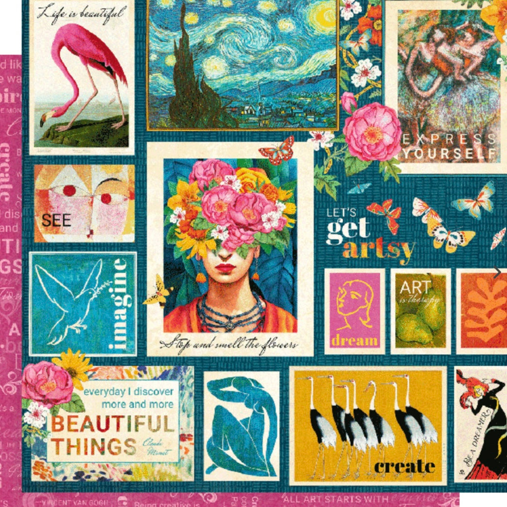 Let's Get Artsy 12x12 Inch Collection Pack with Stickers - Graphic45