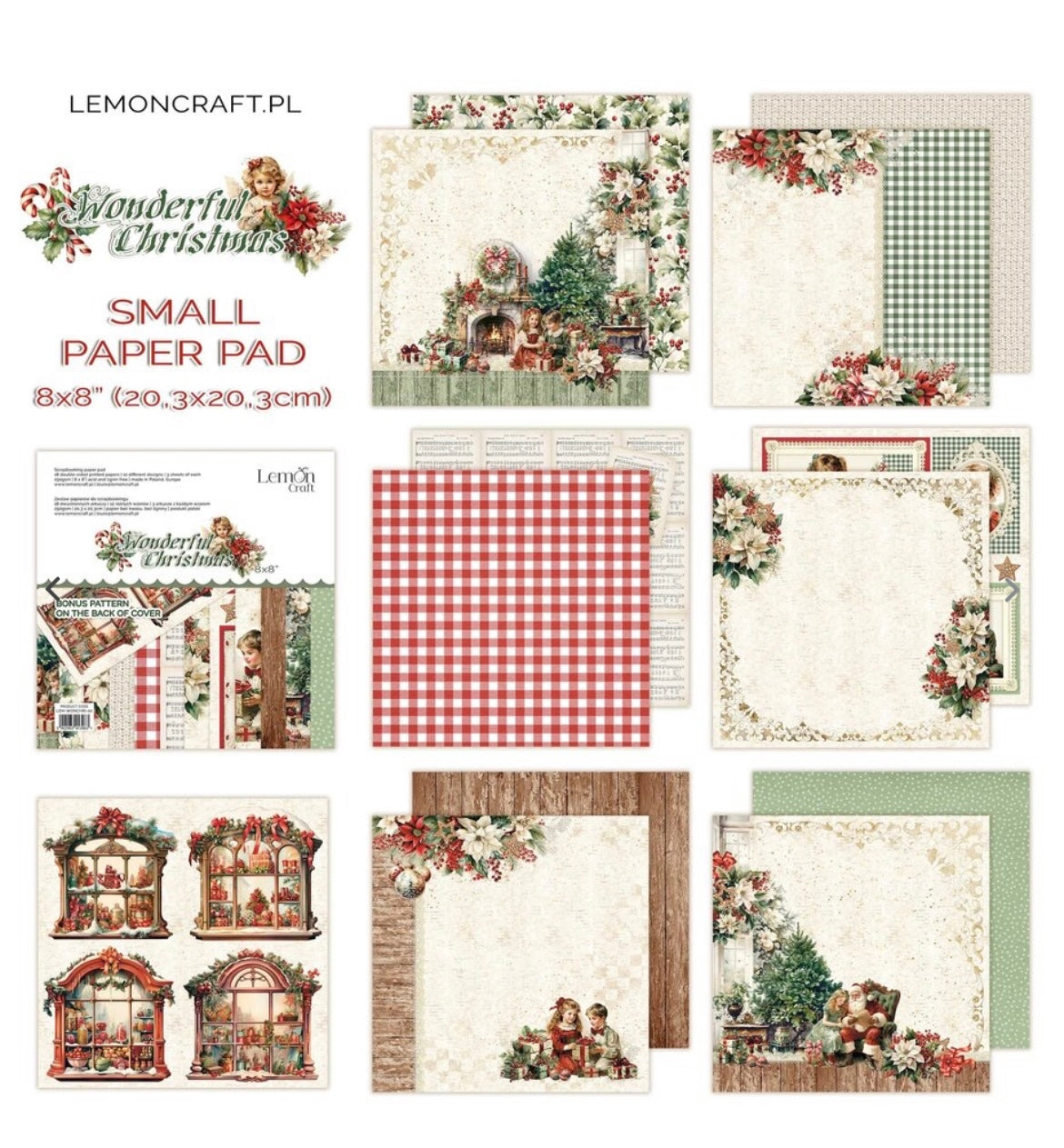 Wonderful Christmas 8x8 Inch Paper Pad - Lemoncraft