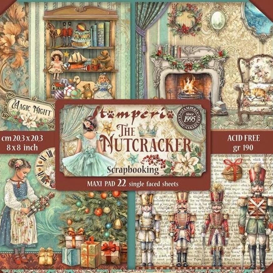 Stamperia - The Nutcracker 8x8 Inch Paper Pack Maxi (Single Face)