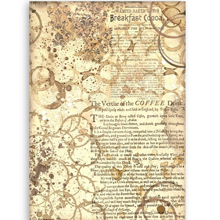 Coffe and Chocolate A5 Washi Pad - Stamperia