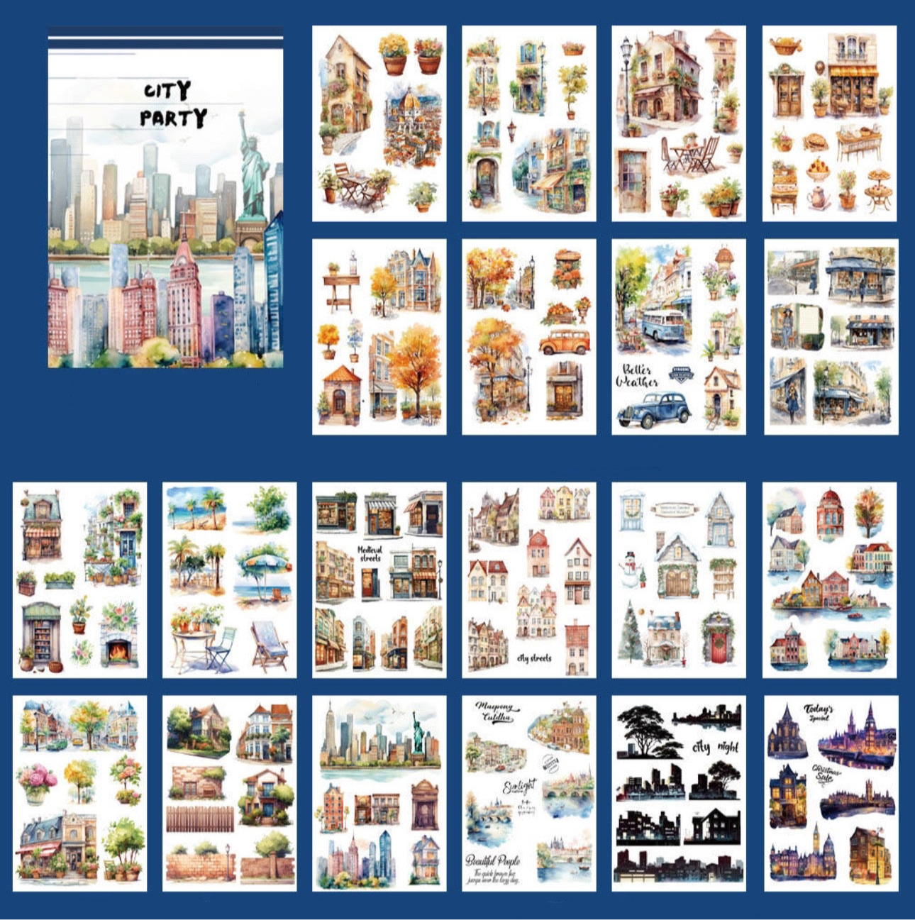 City Party - 20 Page Sticker Book