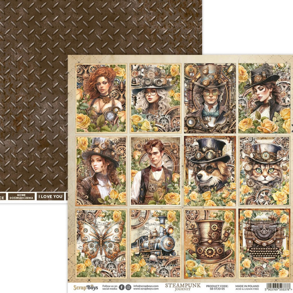 Steampunk Journey 12x12" Paper Pad - ScrapBoys