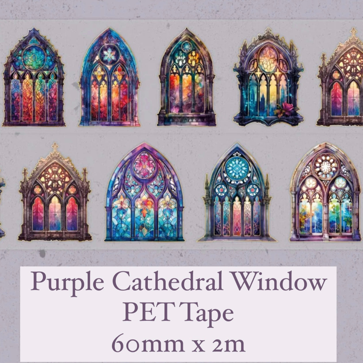 Cathedral Window PET Tapes - 60mm x 2m - 4 options