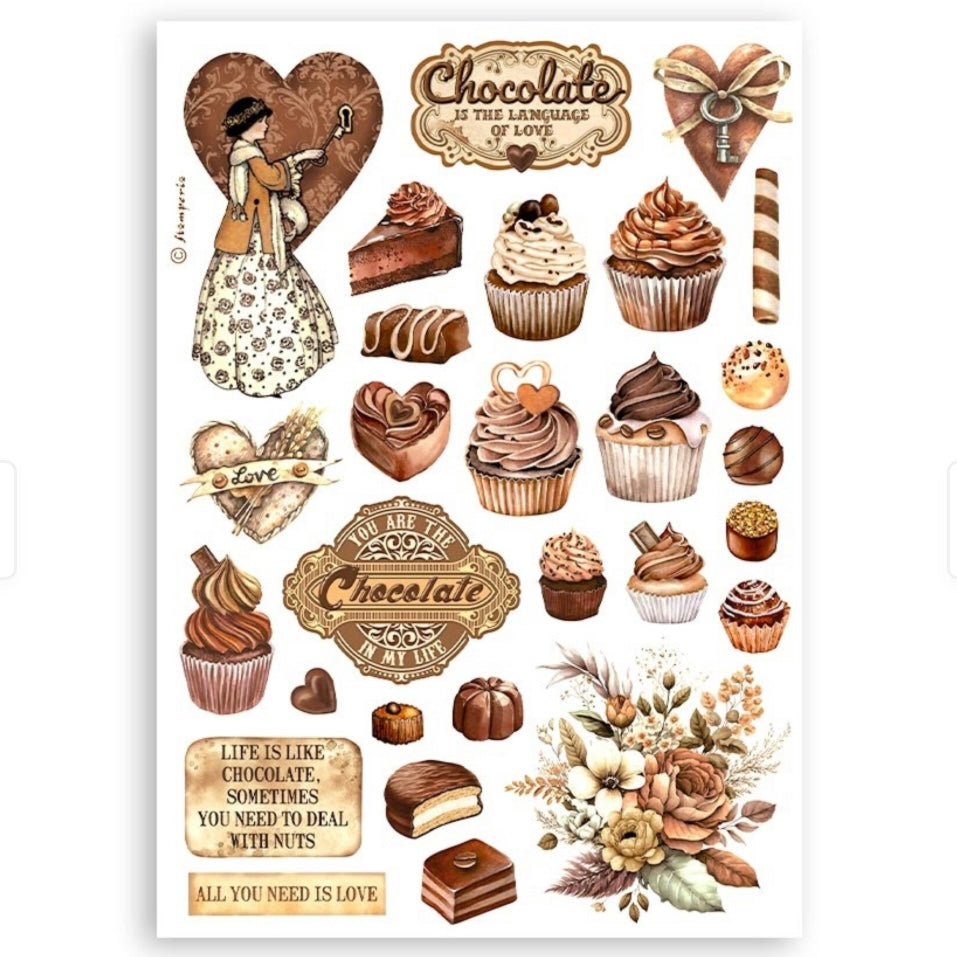 Coffe and Chocolate A5 Washi Pad - Stamperia