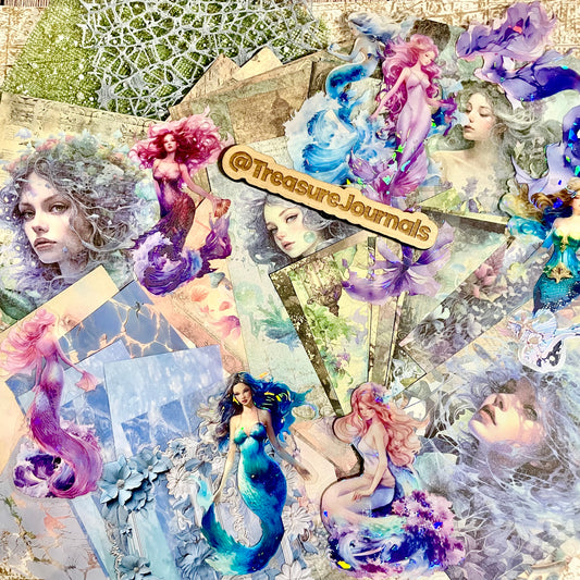 Mermaid Tales 85pc Ephemera Kit for Scrapbooking & Journaling