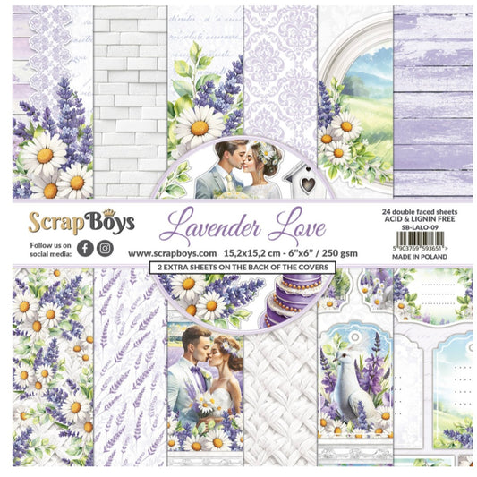 Lavender Love 6x6 Inch Paper Pad - Scrapboys