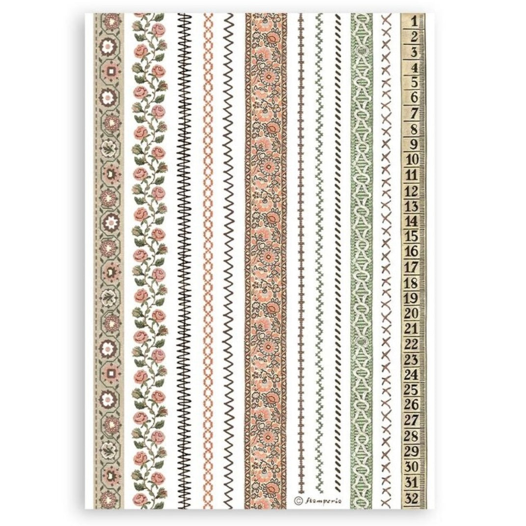 Brocante Antiques A5 Washi Pad (8pcs) - Stamperia