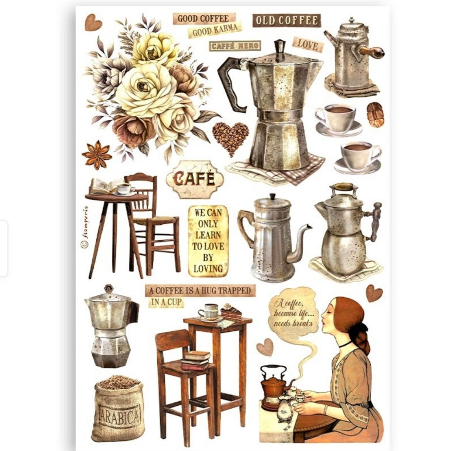 Coffe and Chocolate A5 Washi Pad - Stamperia