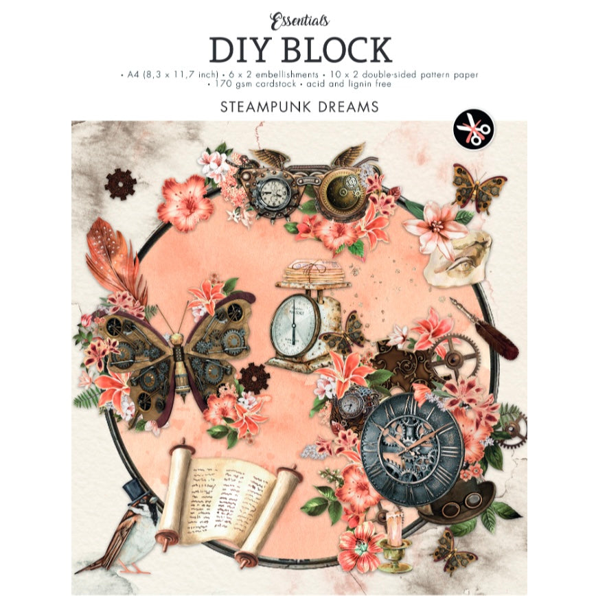 Steampunk Dreams DIY Block - A4 - Studio Light