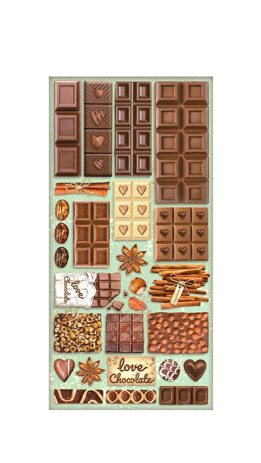 Coffee and Chocolate Collectables 6x12 Inch Paper Pad - Stamperia