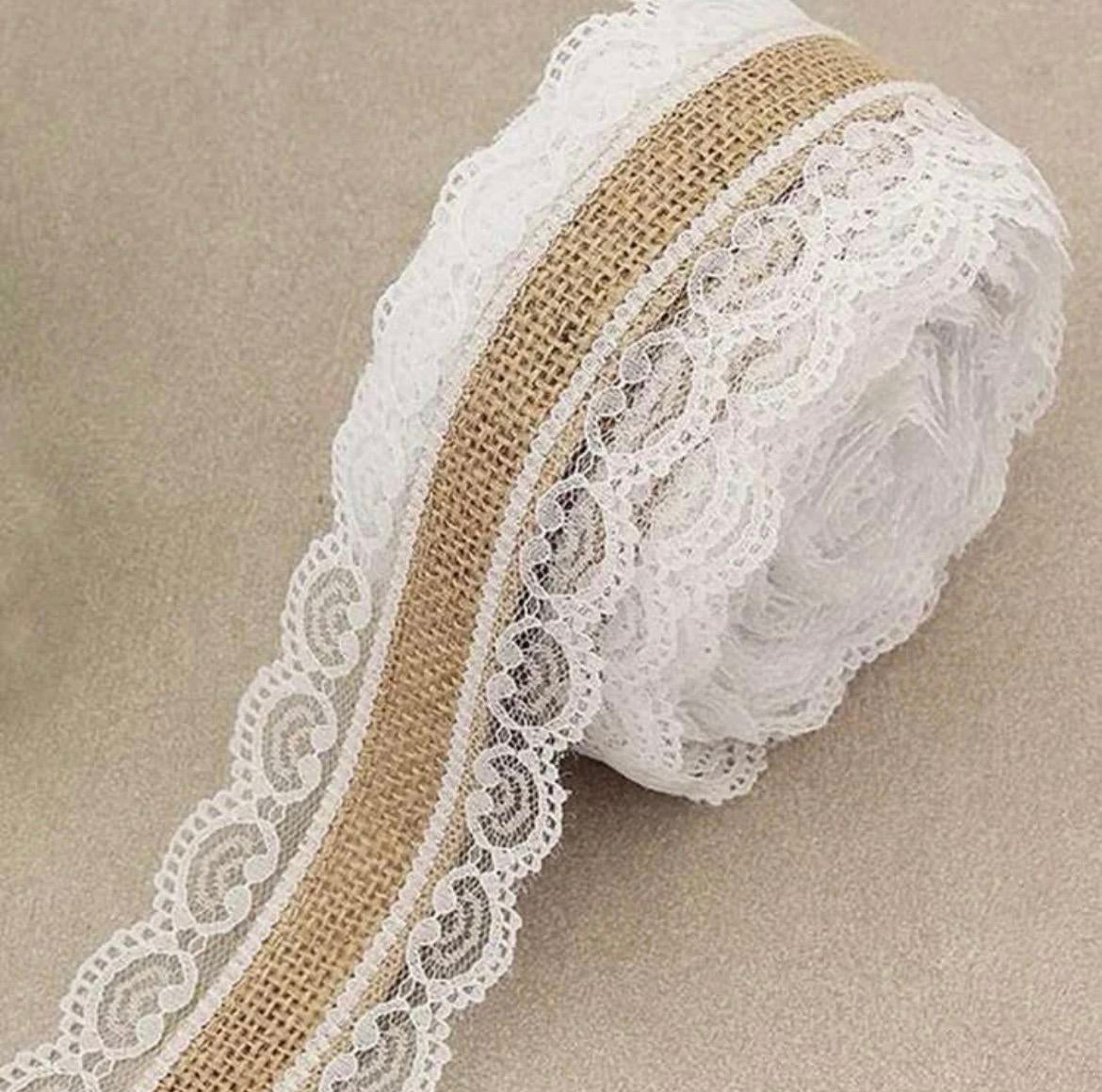 5m Burlap Lace Roll