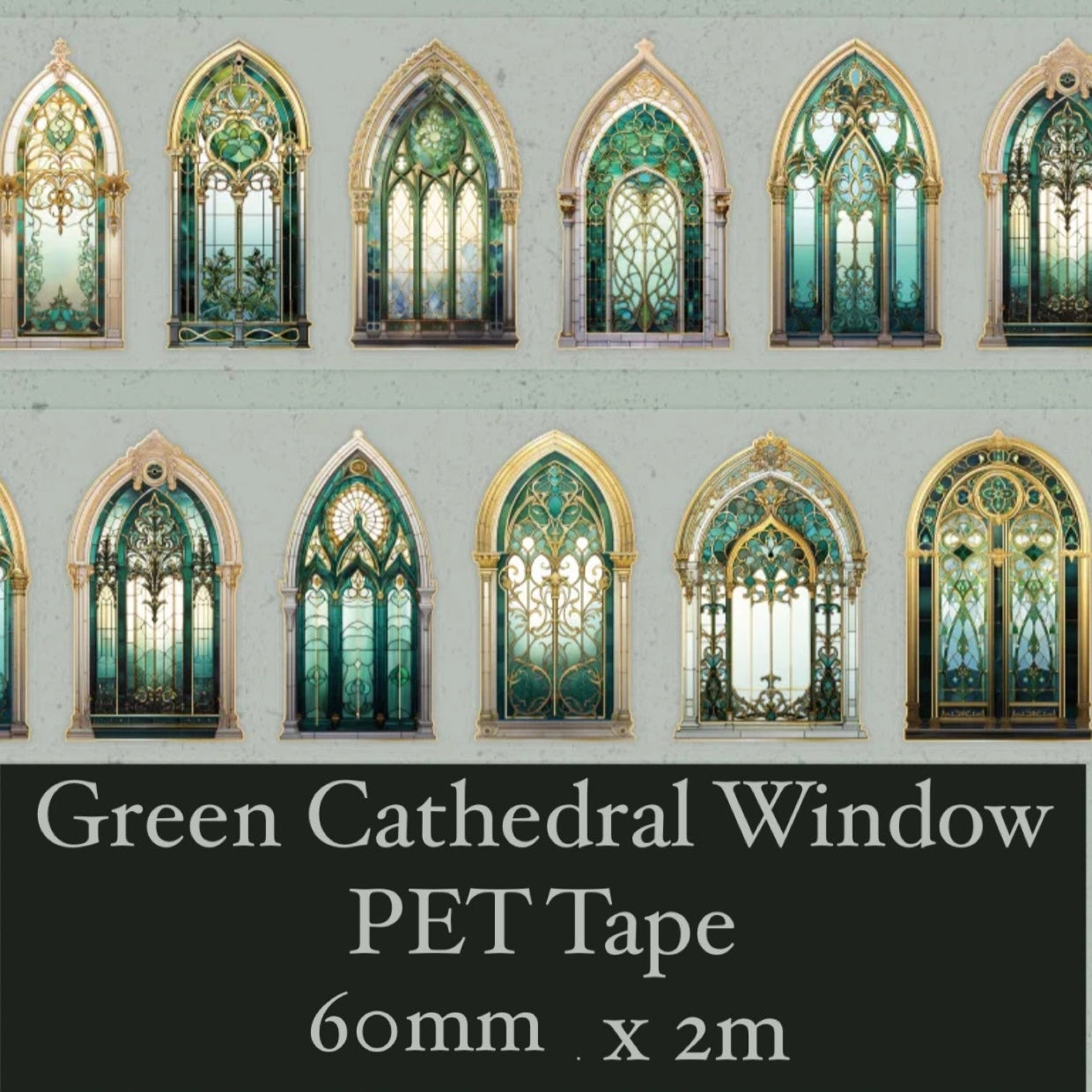 Cathedral Window PET Tapes - 60mm x 2m - 4 options