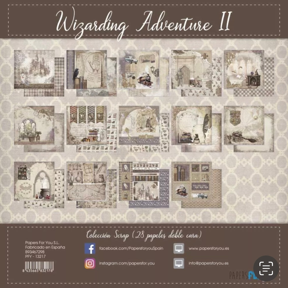 PapersForYou Wizarding Adventure II Paper Kit 20x20cm