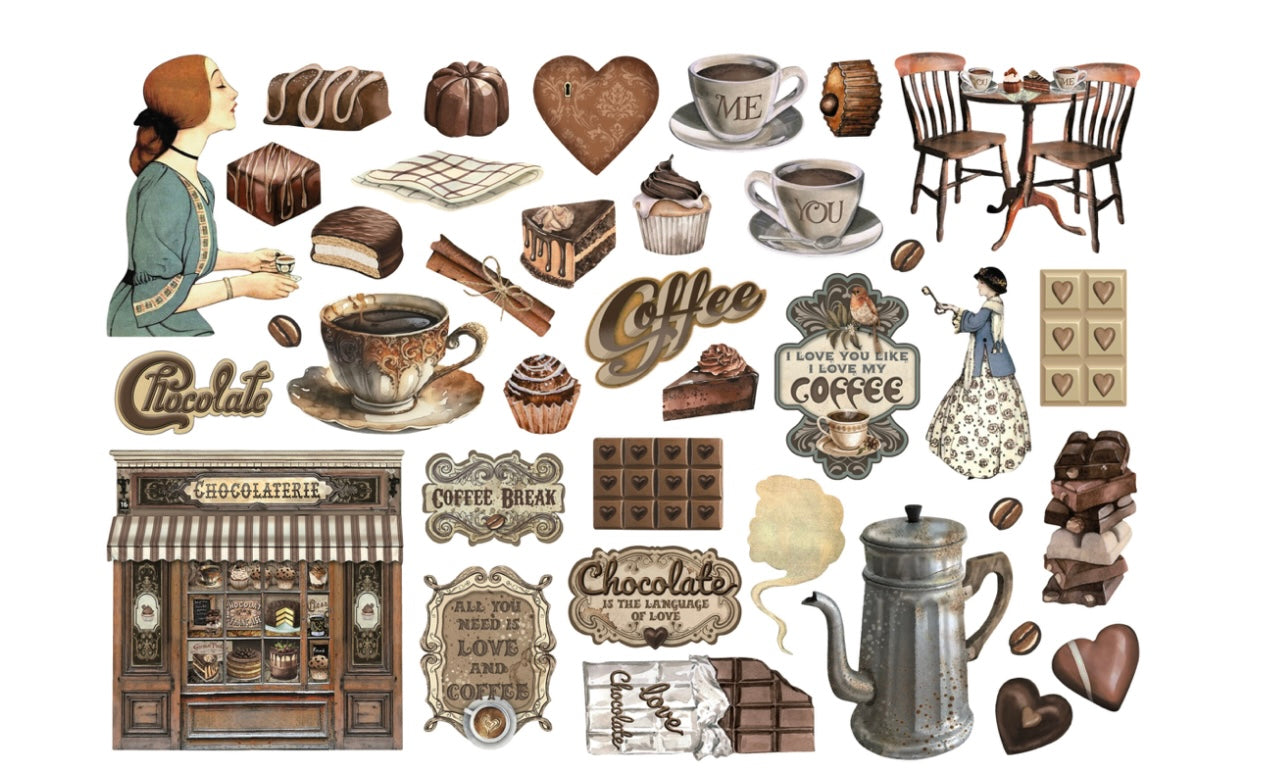 Coffee & Chocolate Ephemera - Stamperia