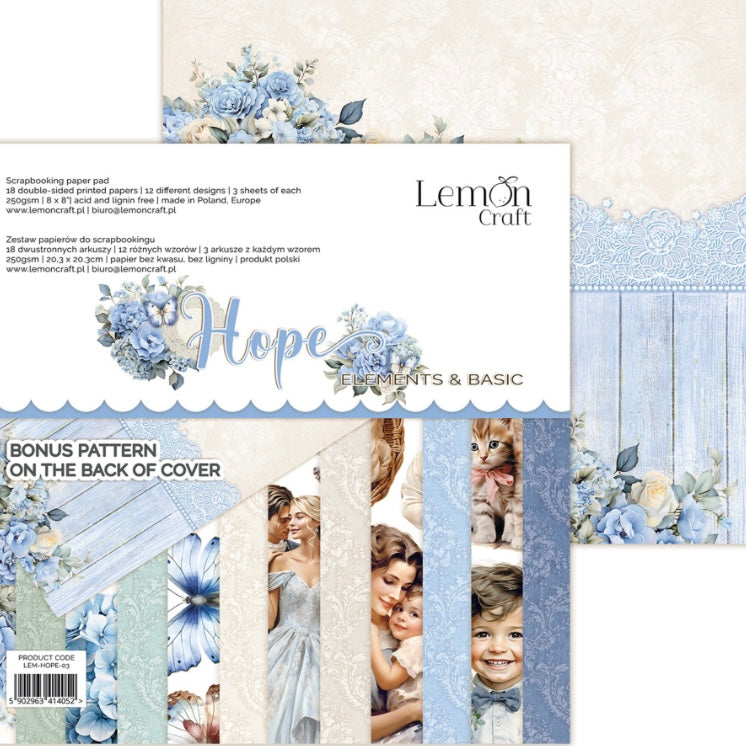 Hope Elements & Basics 8x8 Inch Paper Pad - Lemoncraft