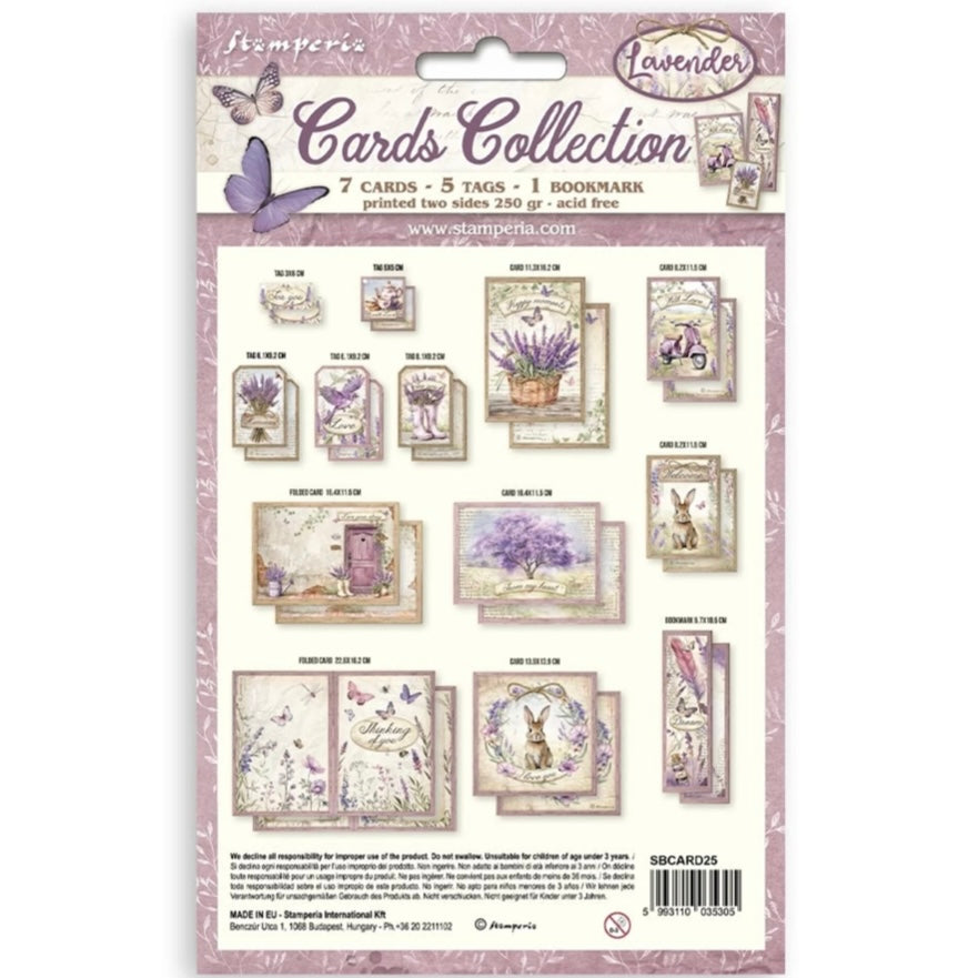 Stamperia - Lavender Cards Collection - 13pc