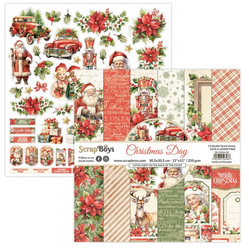 Christmas Day 12x12 Paper Pack - ScrapBoys