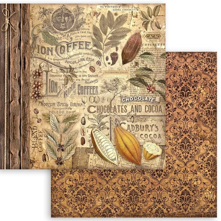 Coffee and Chocolate 12x12 Inch Paper Pack - Stamperia