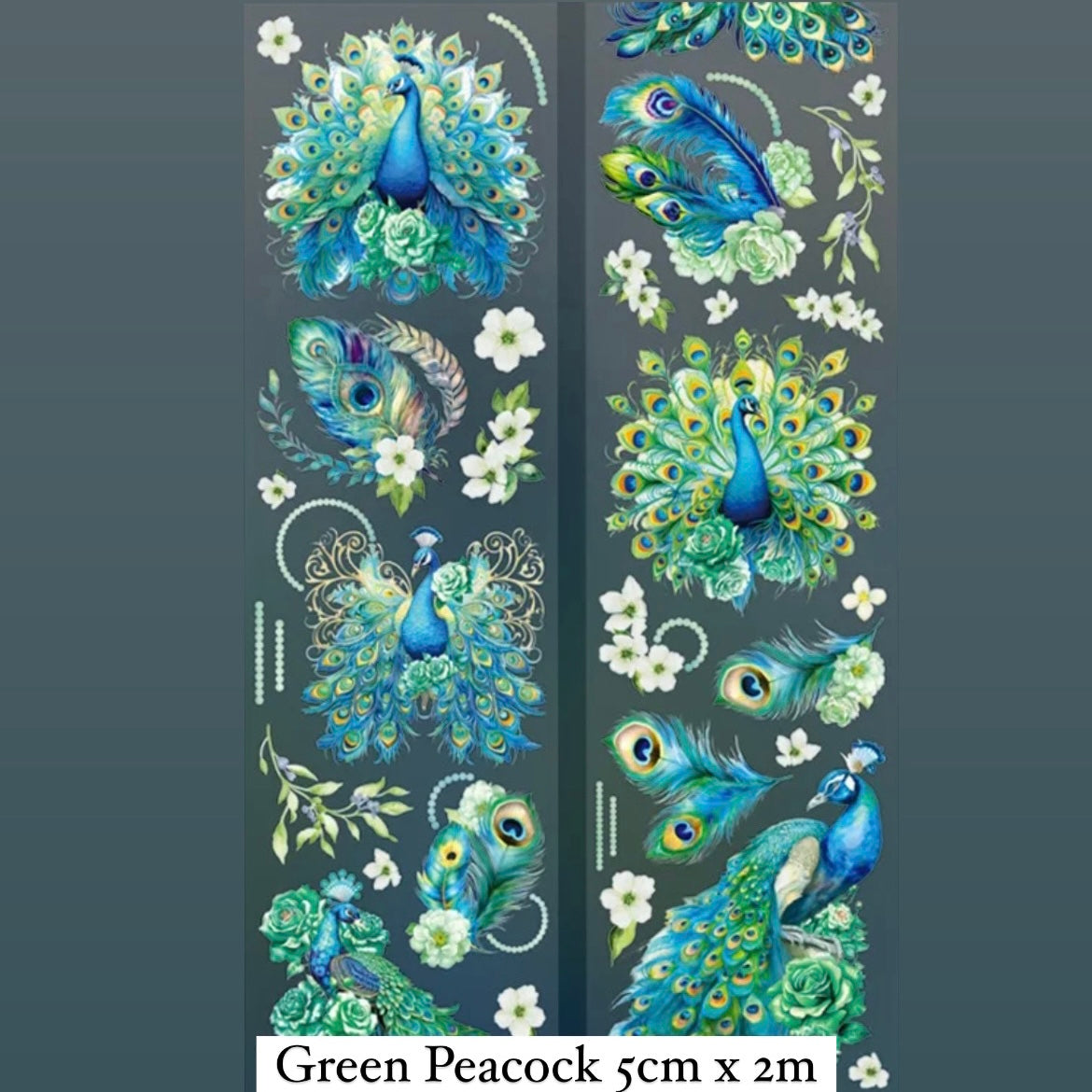 Peacock PET Tape Green 2m x 5cm