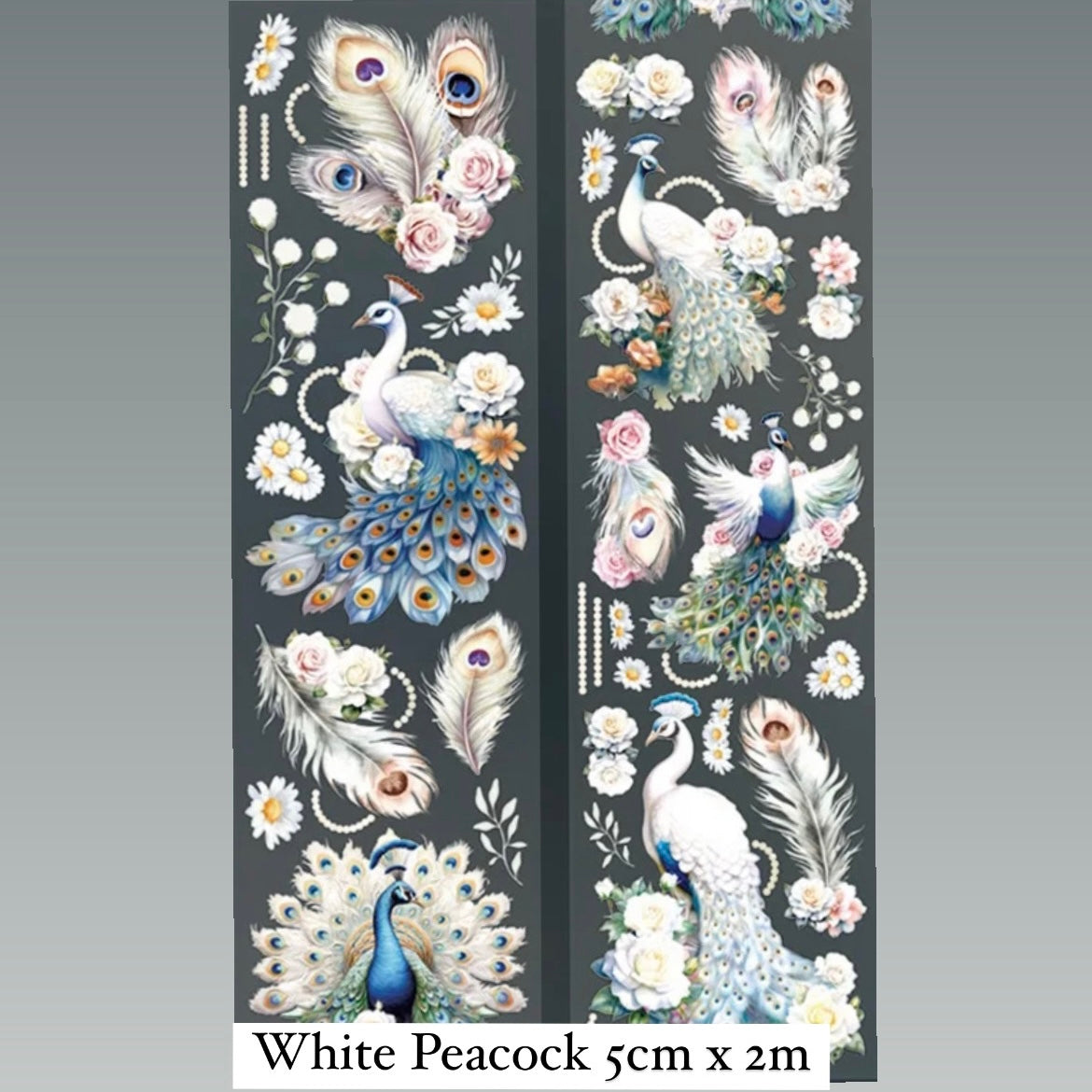 Peacock PET Tape White 2m x 5cm