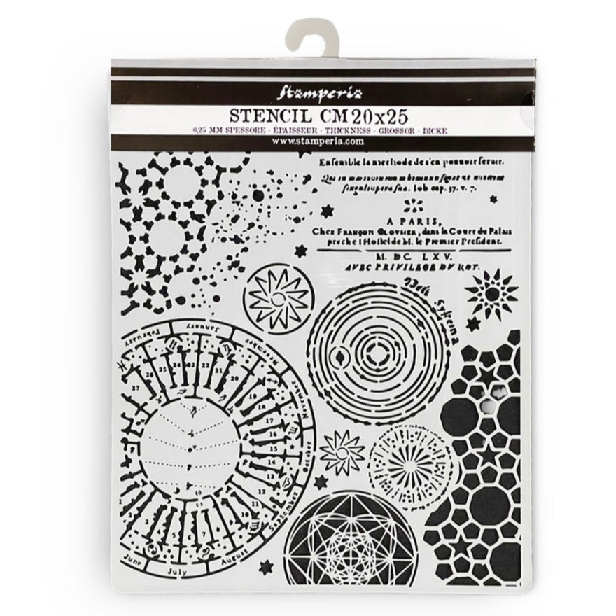 Fortune Thick Stencil 20x25cm Macrocosm Mixed Patterns - Stamperia