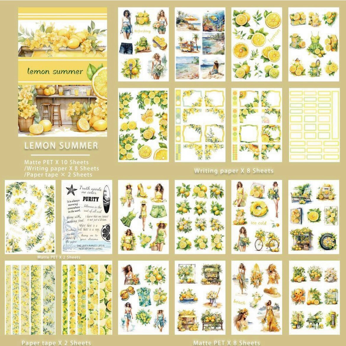 Lemon Summer - 20 Page Sticker Book