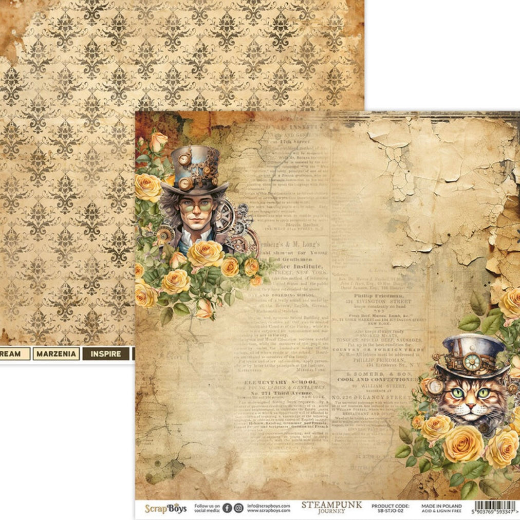 Steampunk Journey 12x12" Paper Pad - ScrapBoys