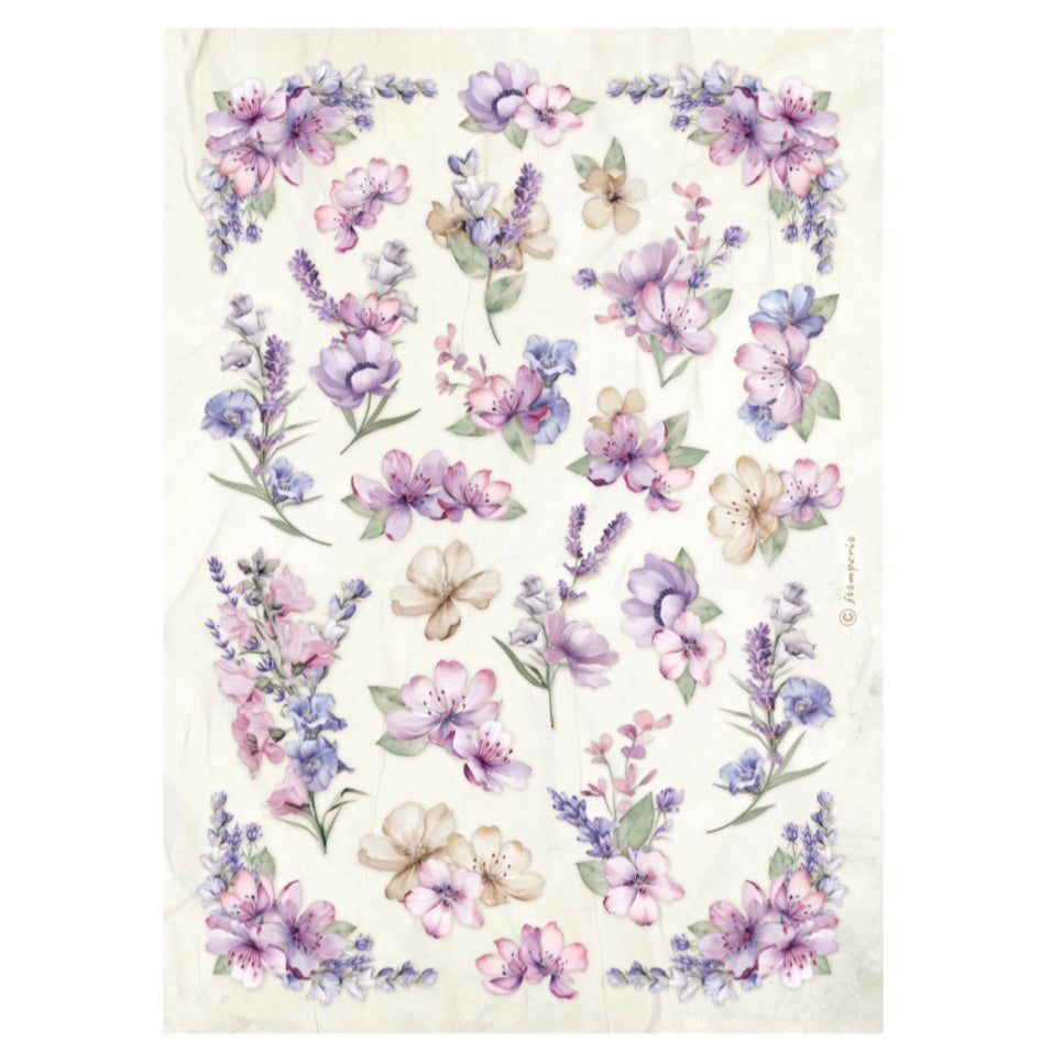 Stamperia - Lavender A4 Rice Paper Selection (6pcs)