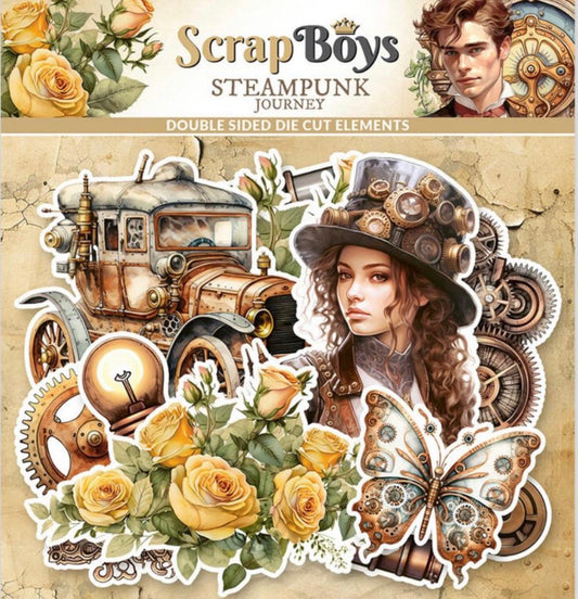 Steampunk Journey Double Sided Die Cuts - ScrapBoys