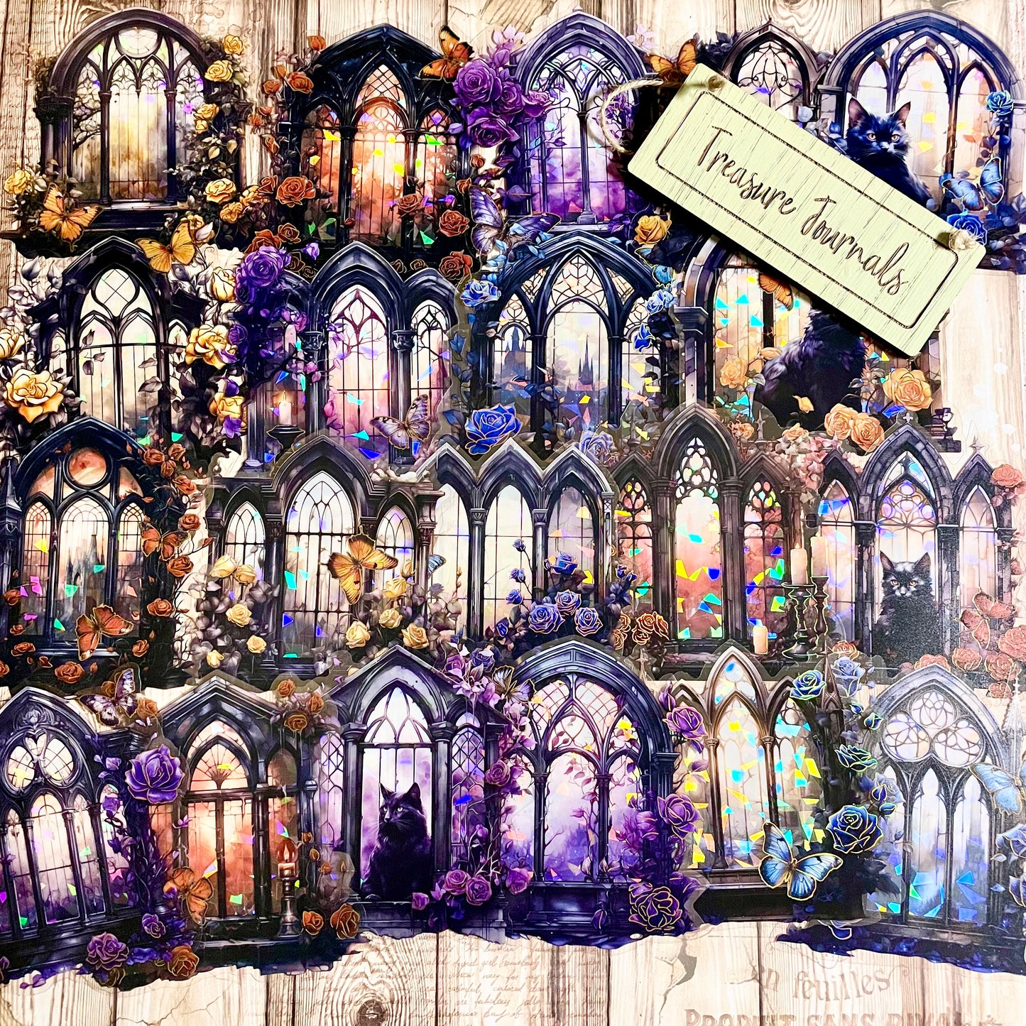 Gothic Rose Window Stickers - 20pc