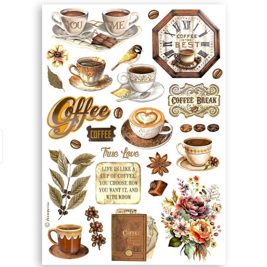 Coffe and Chocolate A5 Washi Pad - Stamperia