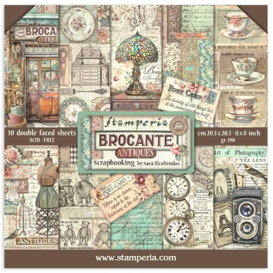 Brocante Antiques 8x8 Inch Paper Pack - Stamperia