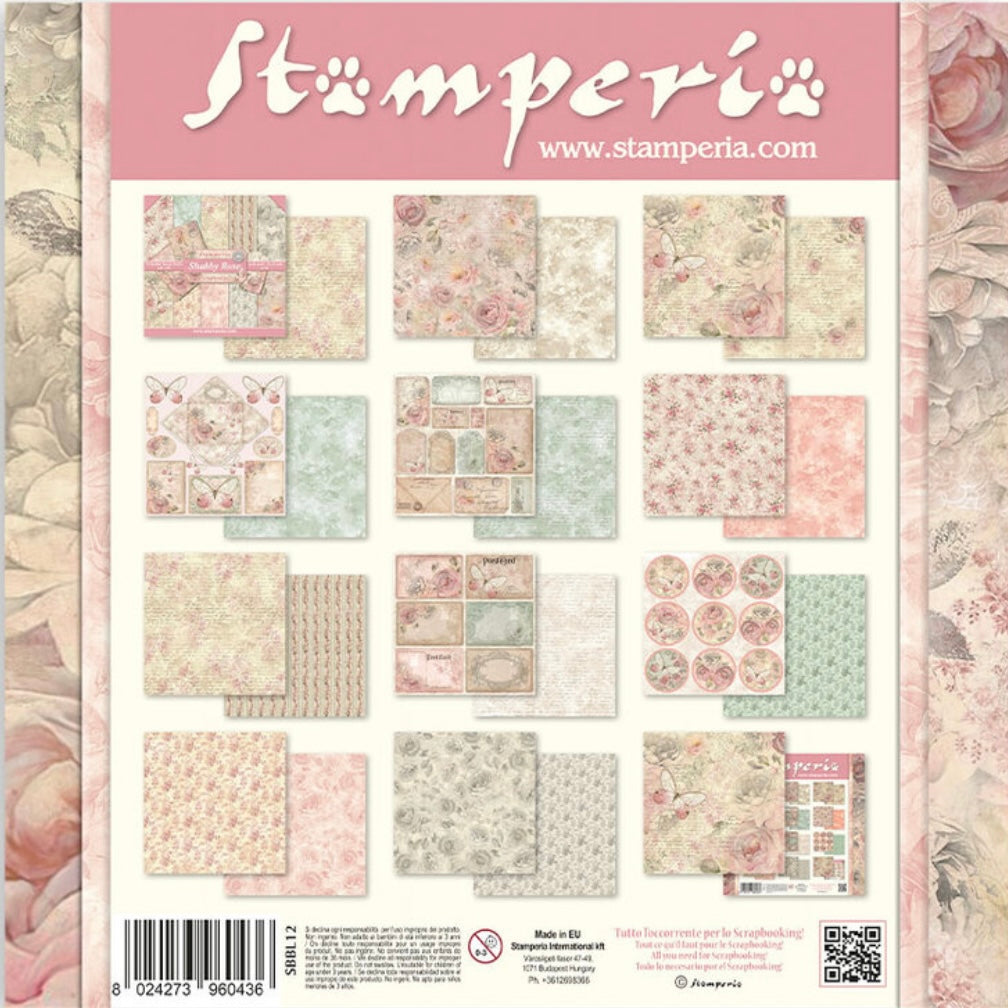 Shabby Rose 12x12 Inch Paper Pack - Stamperia