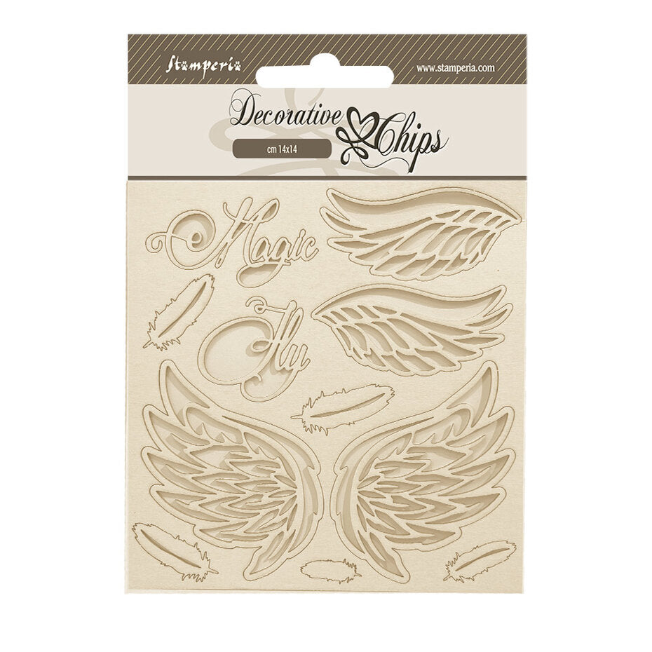 Stamperia - Wonderland Decorative Chips Wings