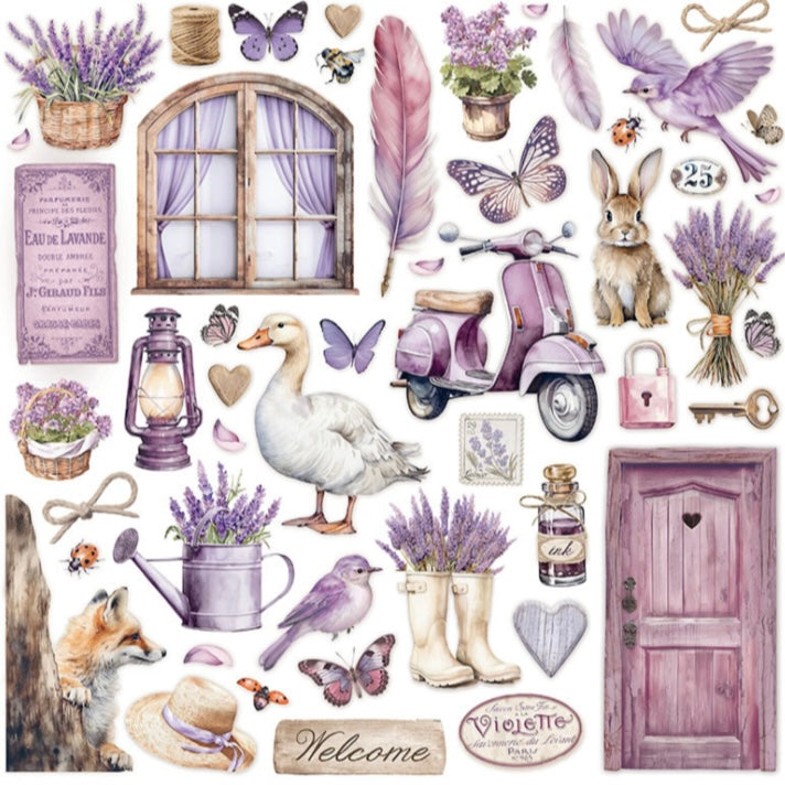 Stamperia - Lavender 8x8 Inch Paper Pack