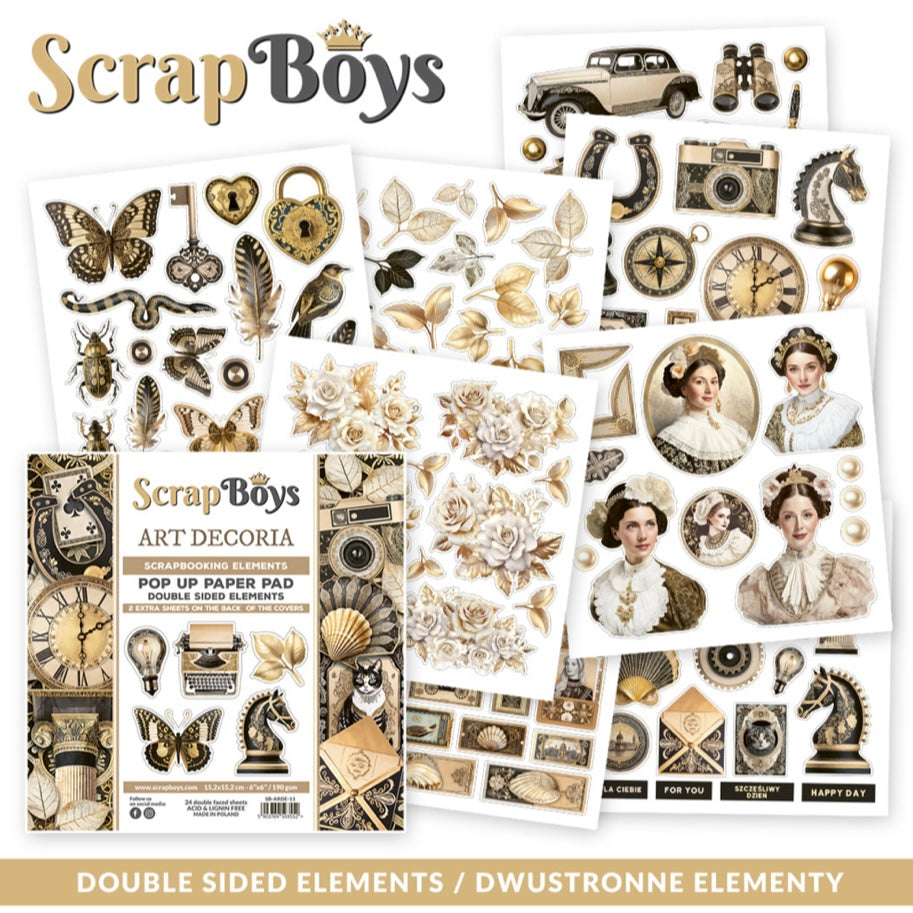 Art Decoria 6x6 Inch Pop Up Paper Pad - Scrapboys