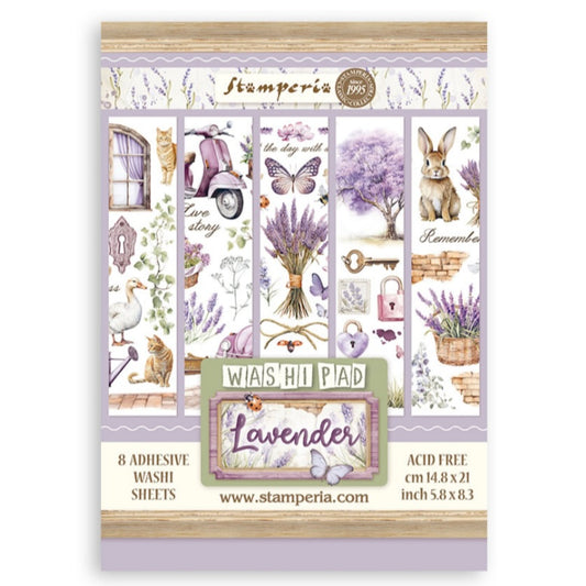 Stamperia - Lavender A5 Washi Pad (8pcs)