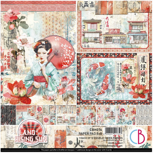 Land Of The Rising Sun Paper Pad 8 x 8 by Ciao Bella