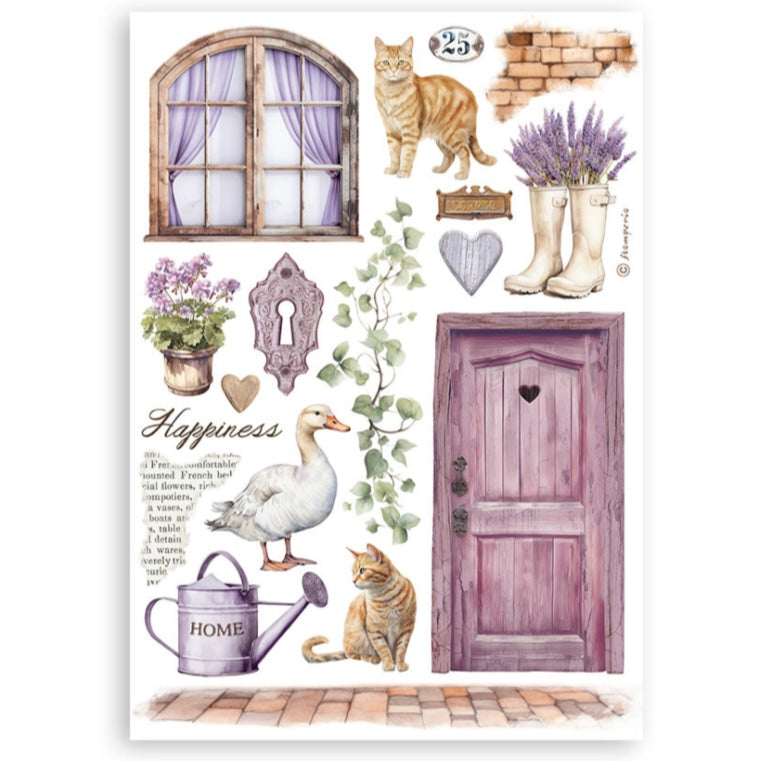 Stamperia - Lavender A5 Washi Pad (8pcs)