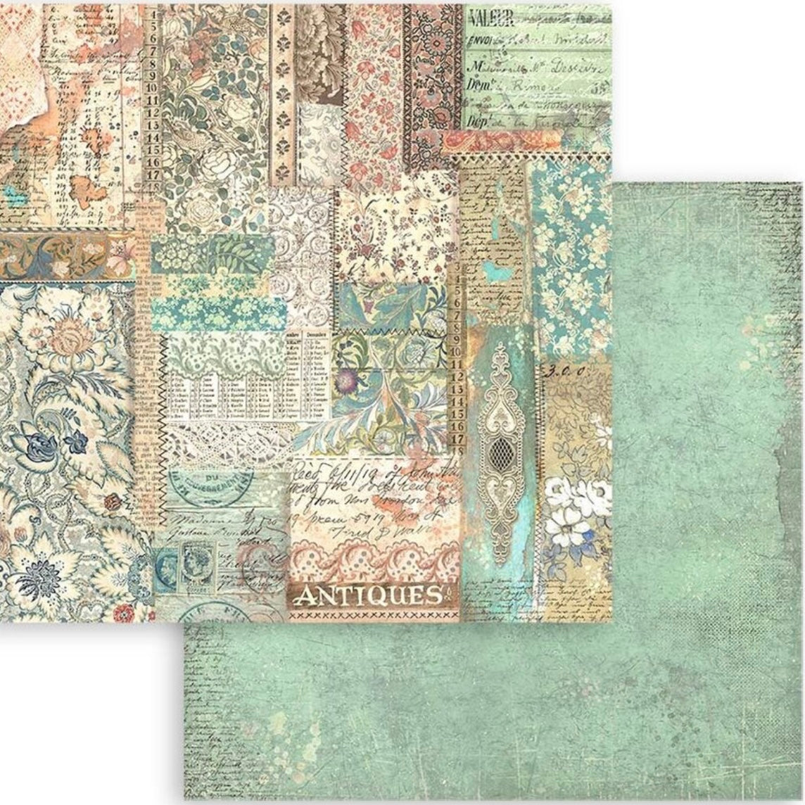 Brocante Antiques Maxi Background 12x12 Inch Paper Pack - Stamperia