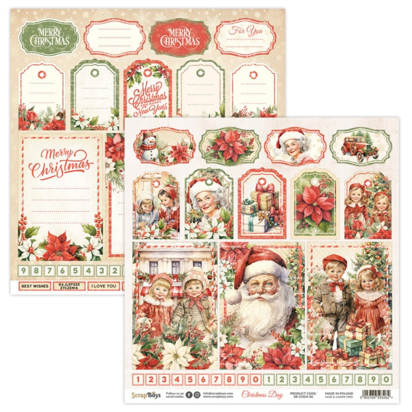 Christmas Day 12x12 Paper Pack - ScrapBoys