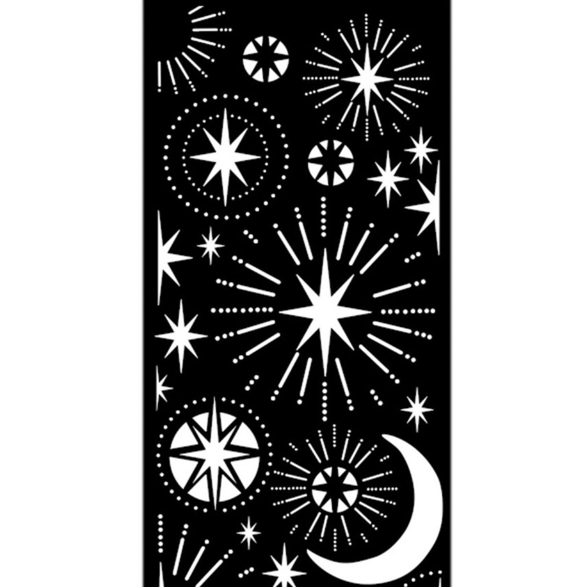 Thick Stencil 12x25cm Stars and Moon - Stamperia