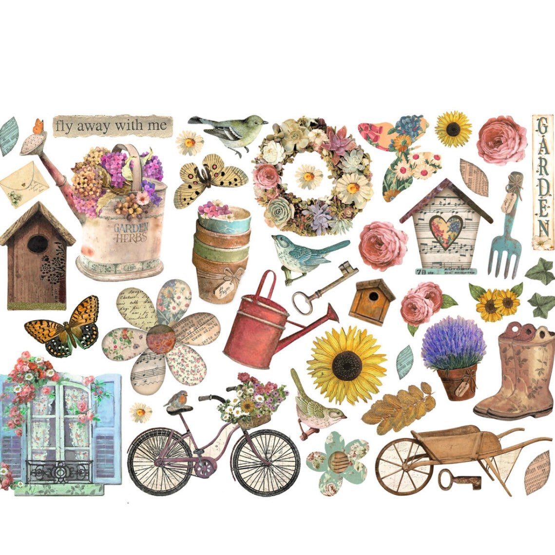 Garden Ephemera (42pcs) - Stamperia