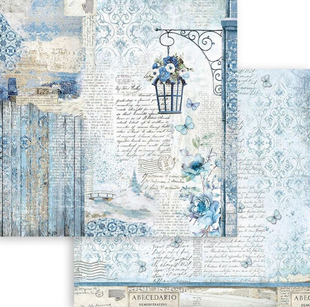 Blue Land 8x8 Inch Paper Pack - Stamperia