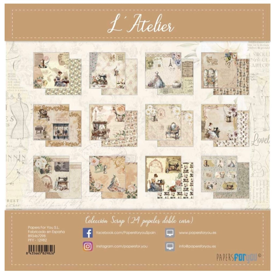 Papers For You - L'Atelier Mini 6x6 Paper Pack (24pcs)